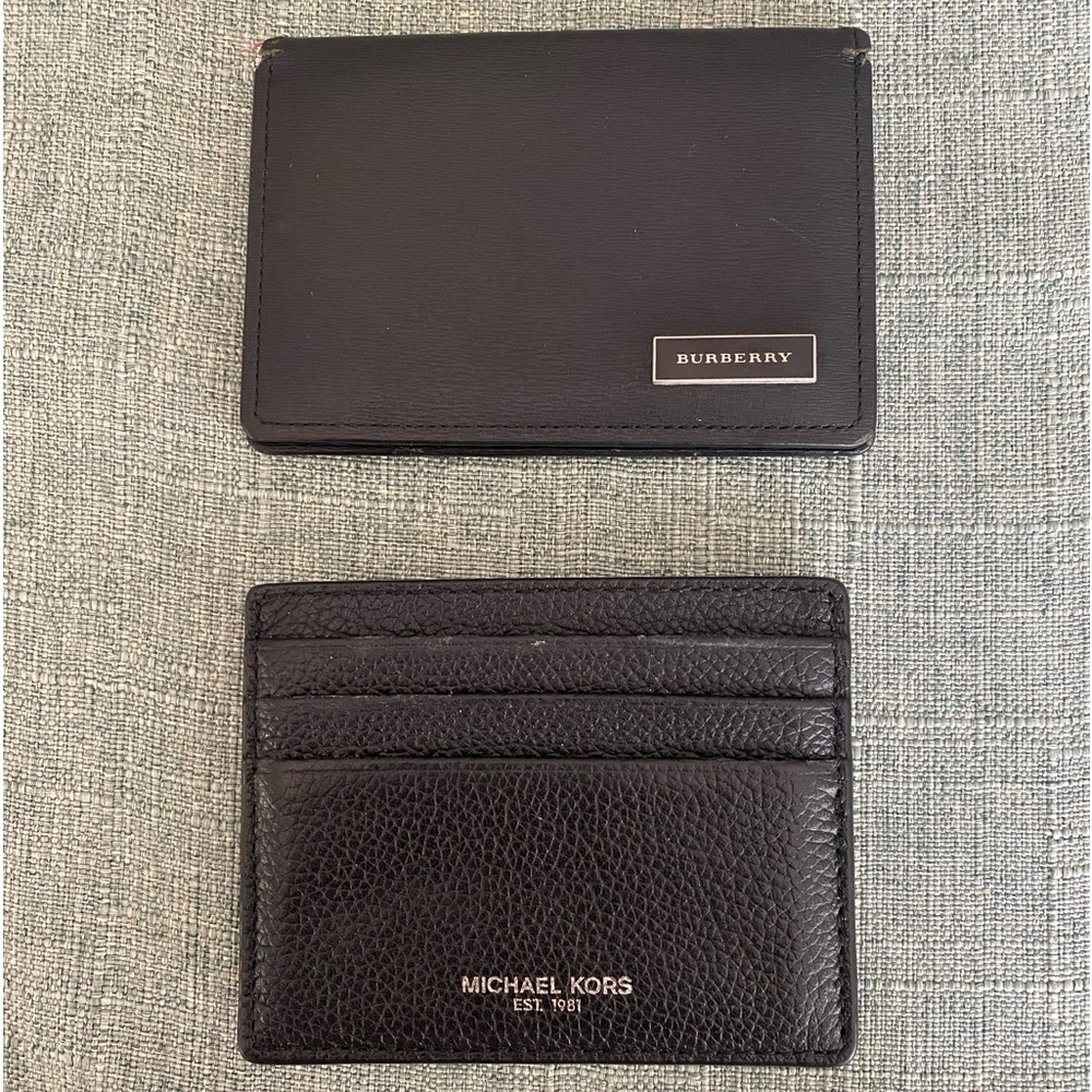 Burberry and Michael Kors card holders
